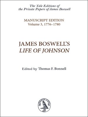 cover image of James Boswell's Life of Johnson